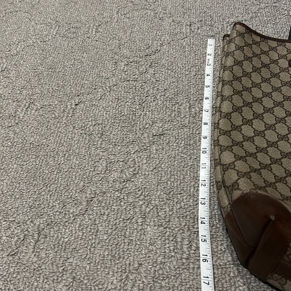 Gucci Supreme Tote Web Canvas & Leather Accents & Striped Guitar Double Handles - Picture 13 of 16